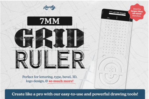 7mm Grid Ruler