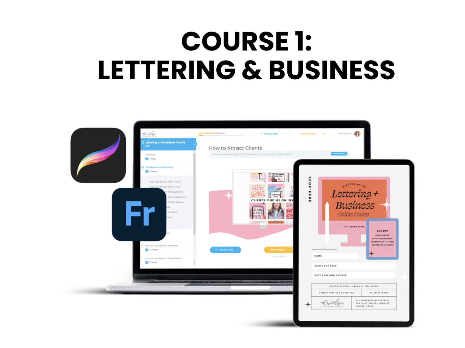 Threeologie Lettering and Business Course